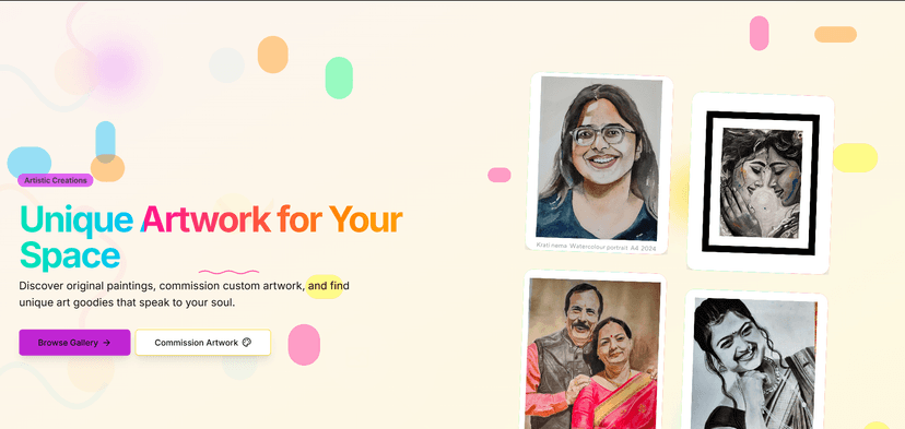 Art Gallery Homepage