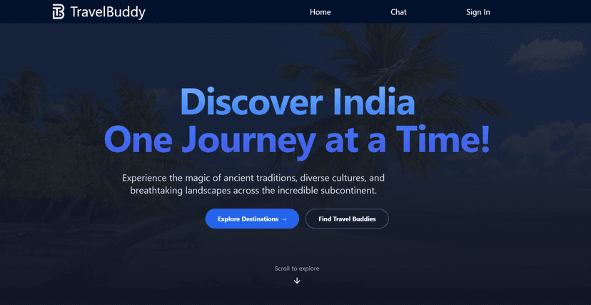 Travel Buddy Landing Page